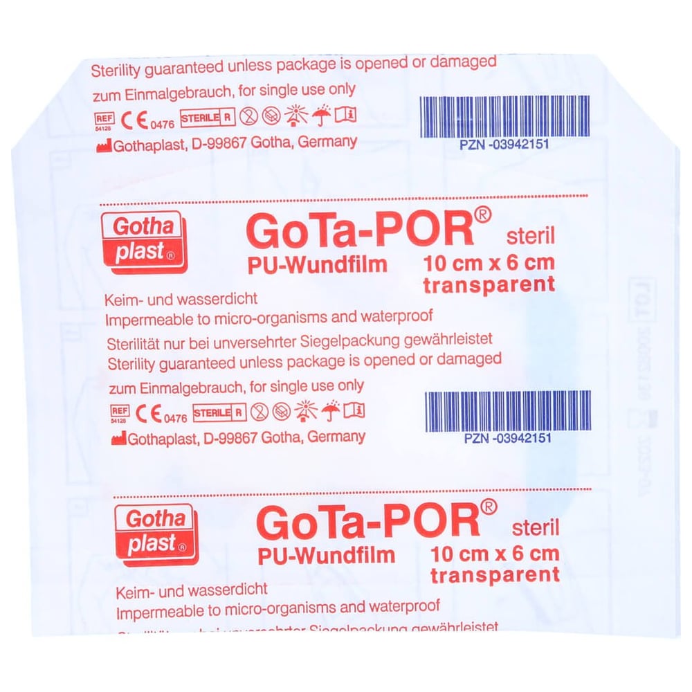 GOTA-POR PU Wundfilm 10x6 cm steril Pflaster