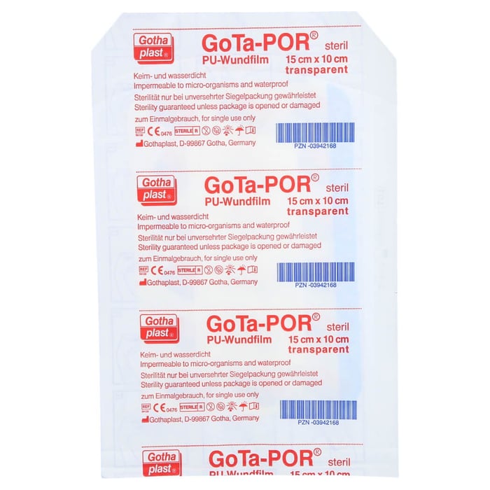 GOTA-POR PU Wundfilm 15x10 cm steril Pflaster
