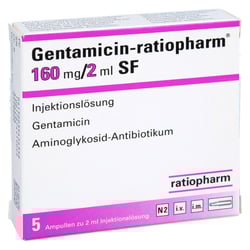 Gentamicin-ratiopharm 160mg/2ml Injektionslsg SF