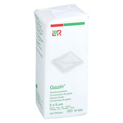 Gazin Mullkompresse 5x5 cm unsteril 8fach Op