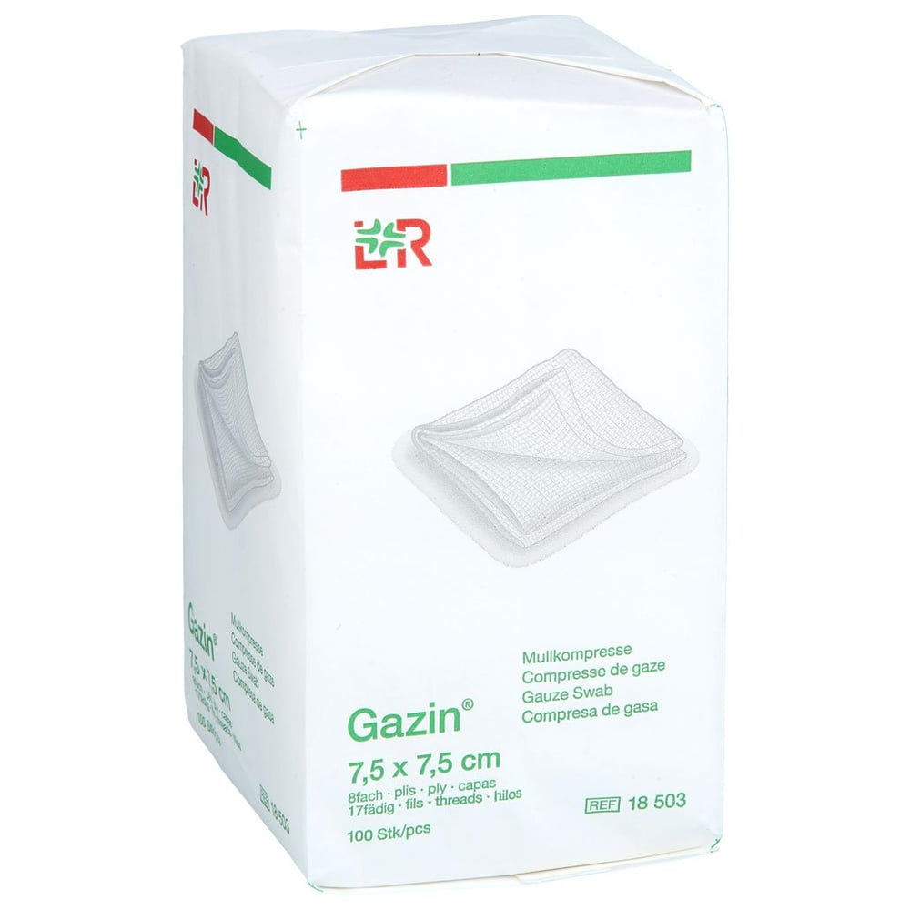 Gazin Mullkomp.7,5x7,5 cm unsteril 8fach Op