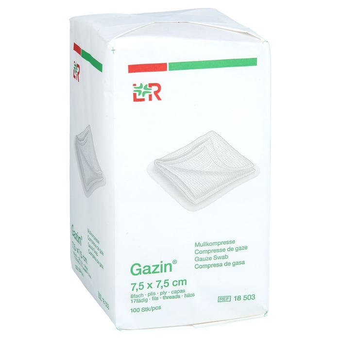 Gazin Mullkomp.7,5x7,5 cm unsteril 8fach Op
