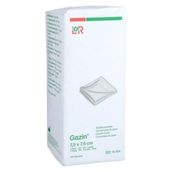 Gazin Mullkompresse 7,5x7,5 cm unsteril 12fach Op