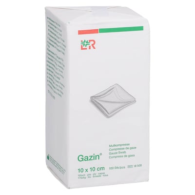 Gazin Mullkompresse 10x10 cm unsteril 16fach Op