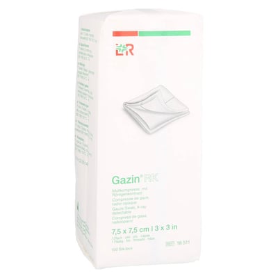 Gazin Mullkompresse 7,5x7,5 cm unsteril 12fach Rk