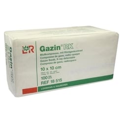 Gazin Mullkomp.10x10 cm unsteril 16fach Rk