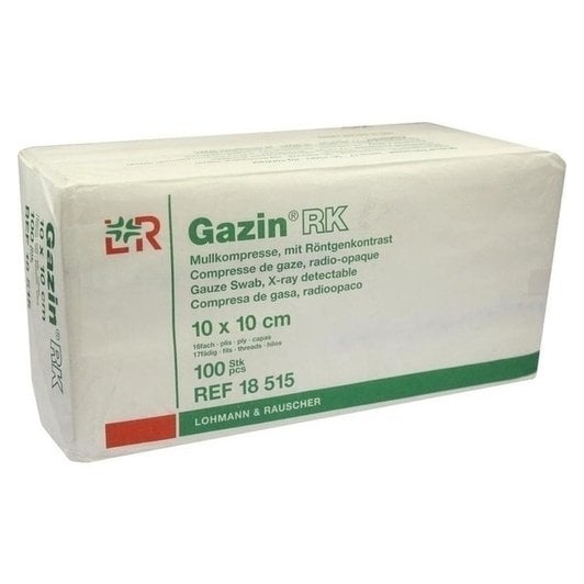 Gazin Mullkomp.10x10 cm unsteril 16fach Rk