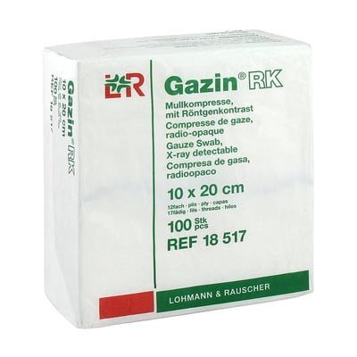 Gazin Mullkompresse 10x20 cm unsteril 12fach Rk