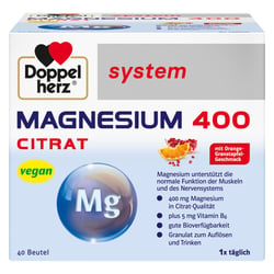 Doppelherz Magnesium 400 Citrat Orange-Granatapfel