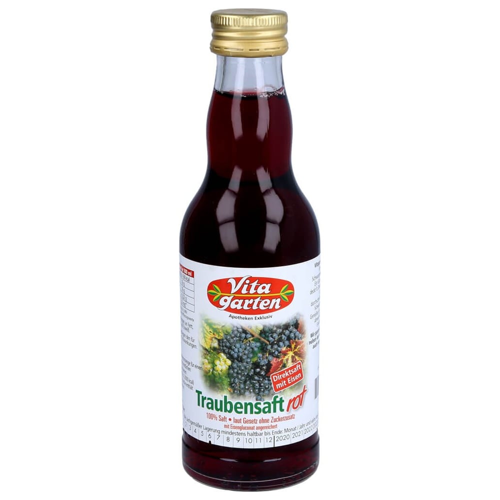 Vitagarten Roter Traubensaft + Eisen Einwegflasche