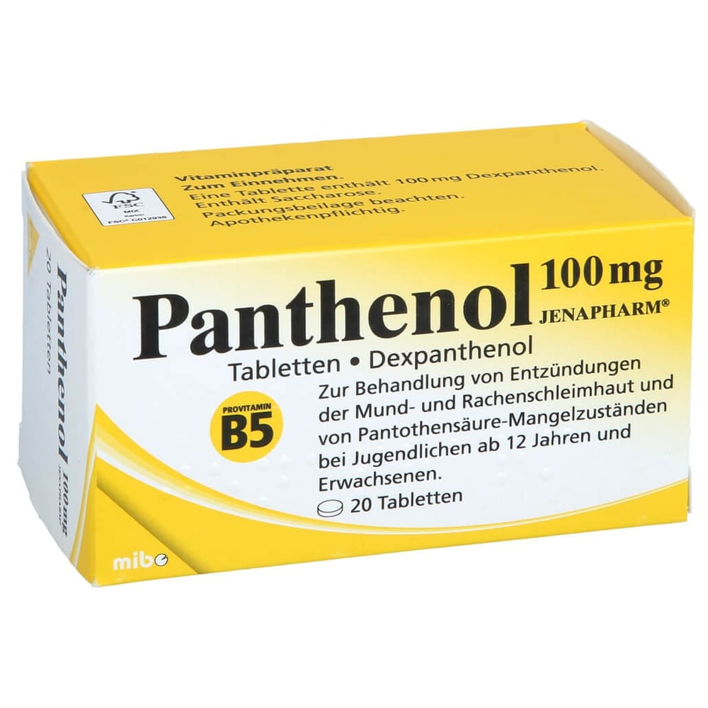 Panthenol 100 mg Jenapharm Tabletten