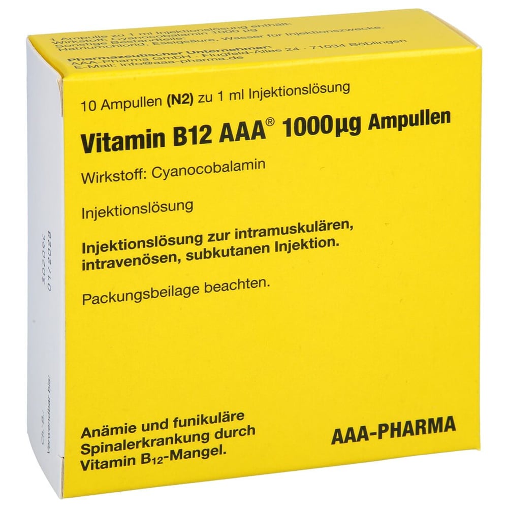 Vitamin B12 AAA 1000 Mikrogramm