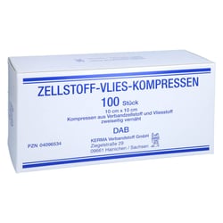 Zellstoff Vlies Kompressen unsteril 10x10 cm