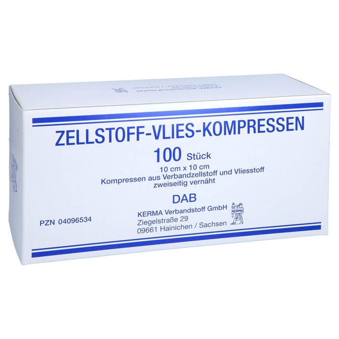 Zellstoff Vlies Kompressen unsteril 10x10 cm