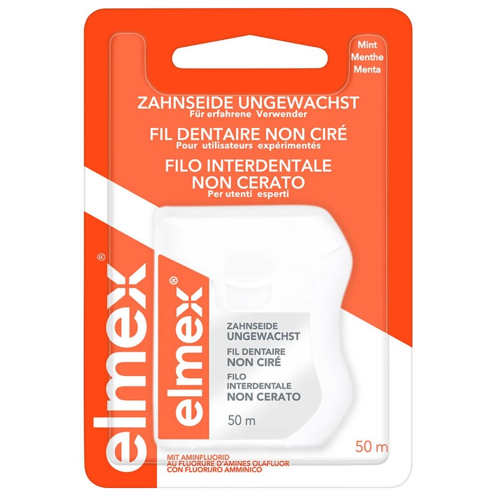 Elmex Zahnseide ungewachst mit Aminfluorid
