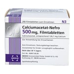 Calciumacetat Nefro 500 mg
