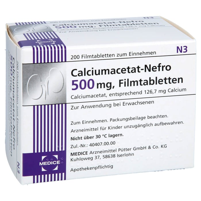 Calciumacetat Nefro 500mg