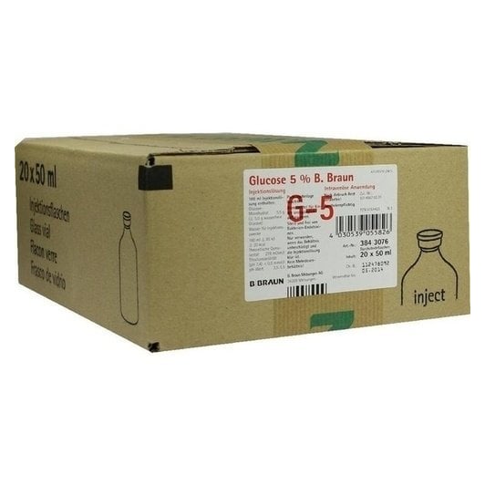 Glucose 5% B. Braun Injektionsflasche