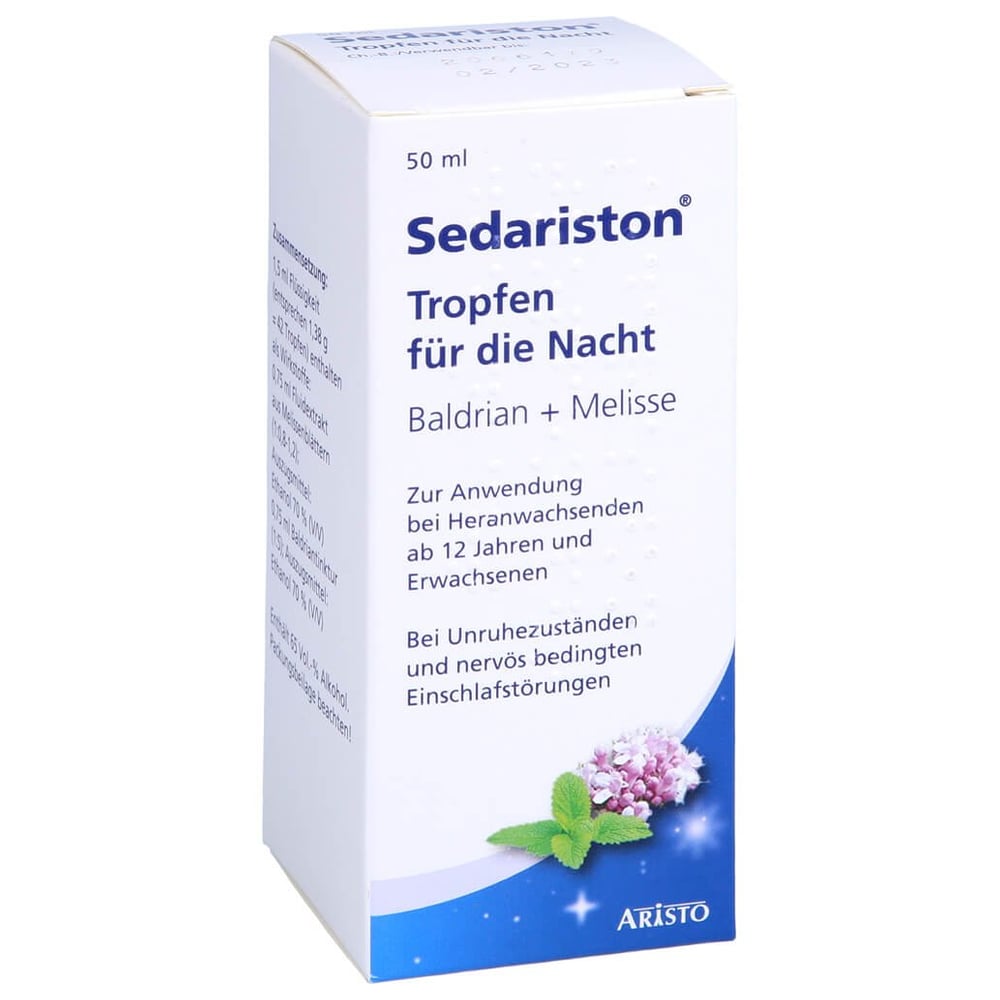 Sedariston Tropfen für die Nacht Baldrian + Melisse