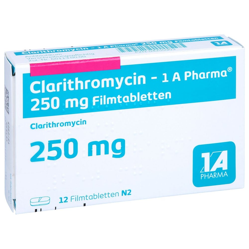 Clarithromycin - 1 A Pharma 250mg Filmtabletten