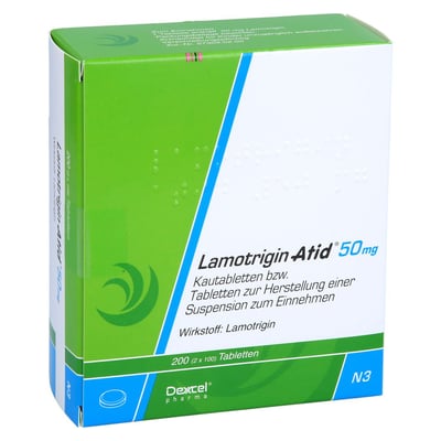 Lamotrigin Atid 50 mg suspendierbare Tabletten/Kautabletten Produktbild 1