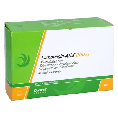Lamotrigin Atid 200 mg suspendierbare Tabletten/Kautabletten Produktbild 1