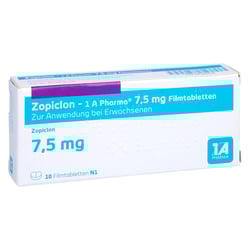 Zopiclon - 1 A Pharma 7.5mg Filmtabletten