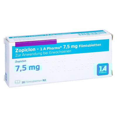 Zopiclon - 1 A Pharma 7.5mg Filmtabletten