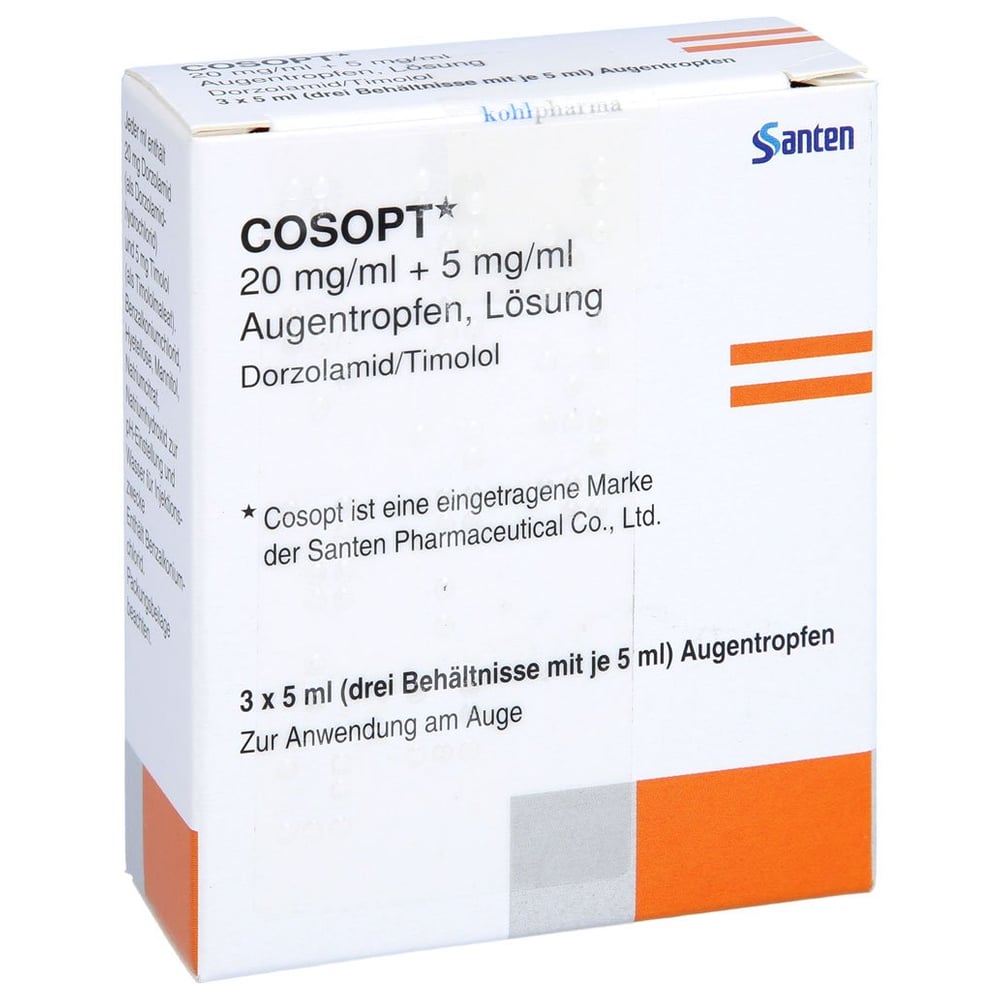 Cosopt 20mg/ml+5mg/ml