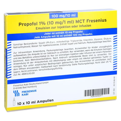 Propofol 1 % 10 mg/1 ml Mct Produktbild 1