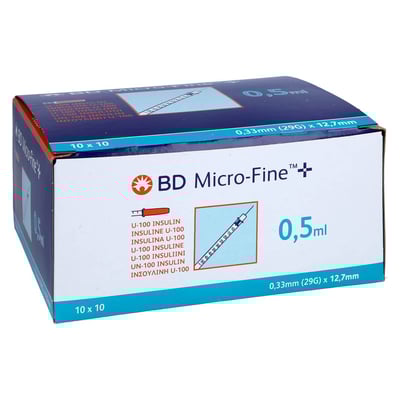 Bd Micro-fine+ Insulinspr.0,5 ml U100 12,7 mm