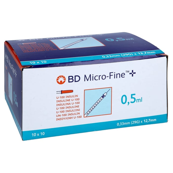 Bd Micro-fine+ Insulinspr.0,5 ml U100 12,7 mm