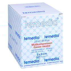 Mullkompressen 5x5 cm steril 12fach 17f dig