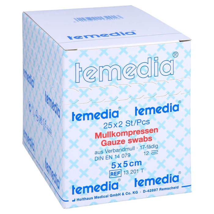 Mullkompressen 5x5 cm steril 12fach 17f dig