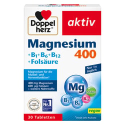 Doppelherz aktiv Magnesium 400 mg + B1 + B6 + B12 + Folsäure