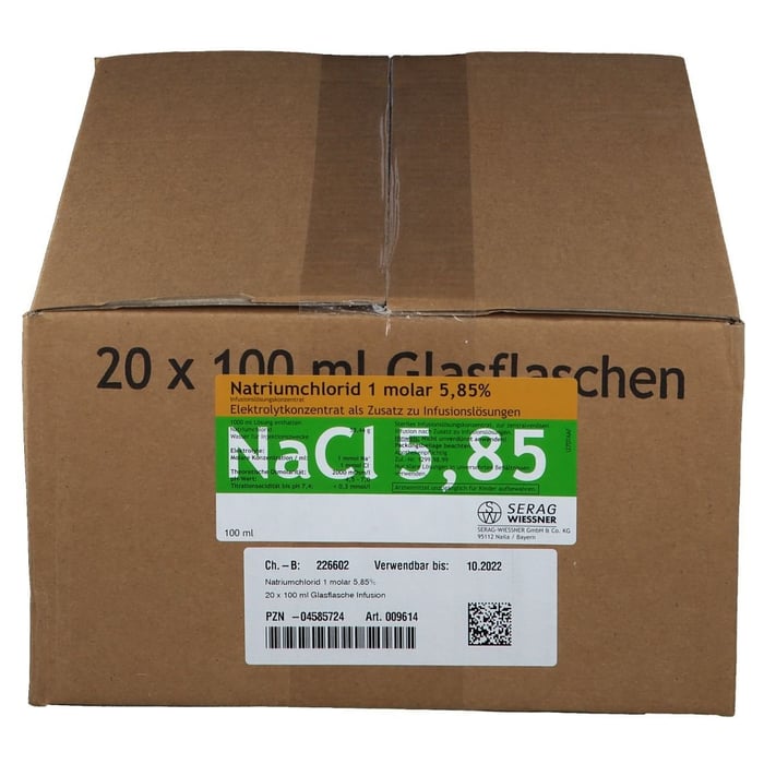 Natriumchlorid Inf.-Lösung 5,85 % 1 molar Glas