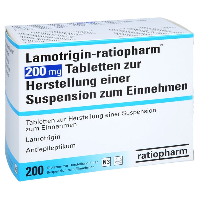 Lamotrigin-ratiopharm 200mg suspendierbare Tabletten