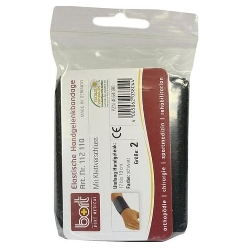 Bort Handgelenkbandage Klettverschluß Gr.2 schwarz