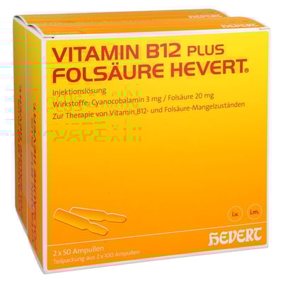 Vitamin B12 Folsäure Hevert Amp.-Paare