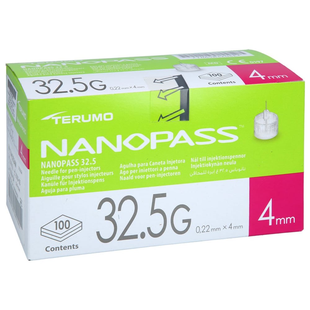 Terumo Nanopass 32,5 Pen Kanüle 0,22x4 mm
