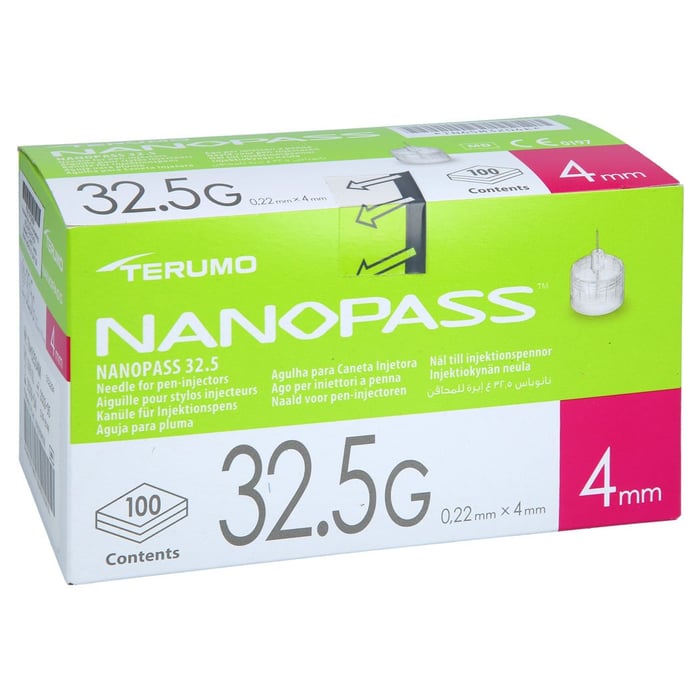 Terumo Nanopass 32,5 Pen Kanüle 0,22x4 mm