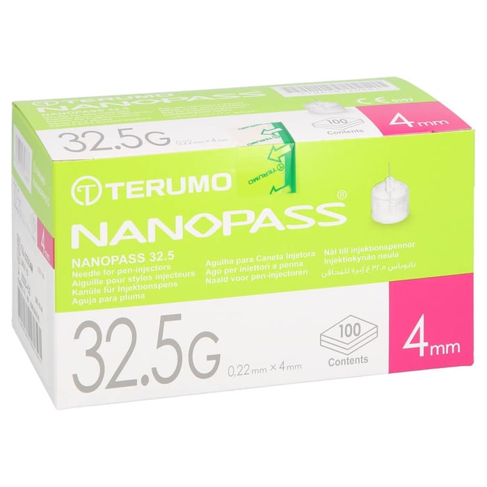 Terumo Nanopass 32,5 Pen Kanüle 0,22x4 mm