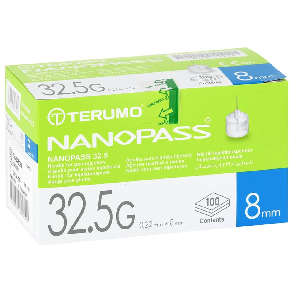 Terumo Nanopass 32,5 Pen Kanüle 0,22x8 mm