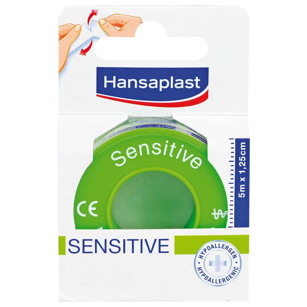 Hansaplast Fixierpflaster Sensitive 1,25 cmx5 m