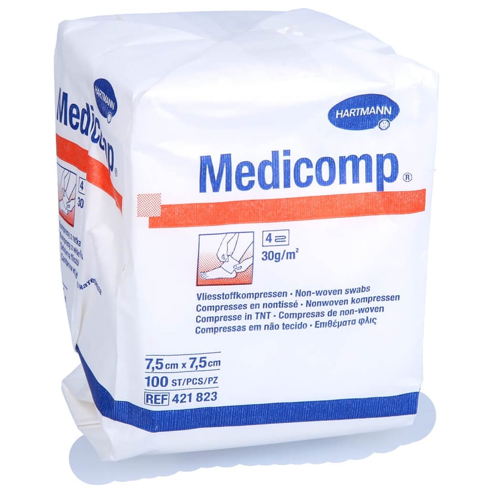 Medicomp Vlieskomp.unsteril 7,5x7,5 cm