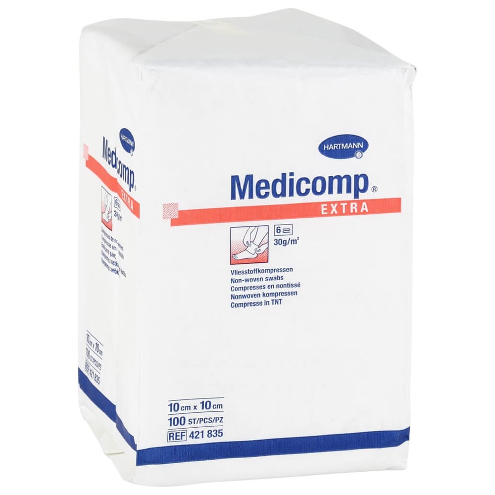 Medicomp extra Vlieskomp.unsteril 10x10 cm