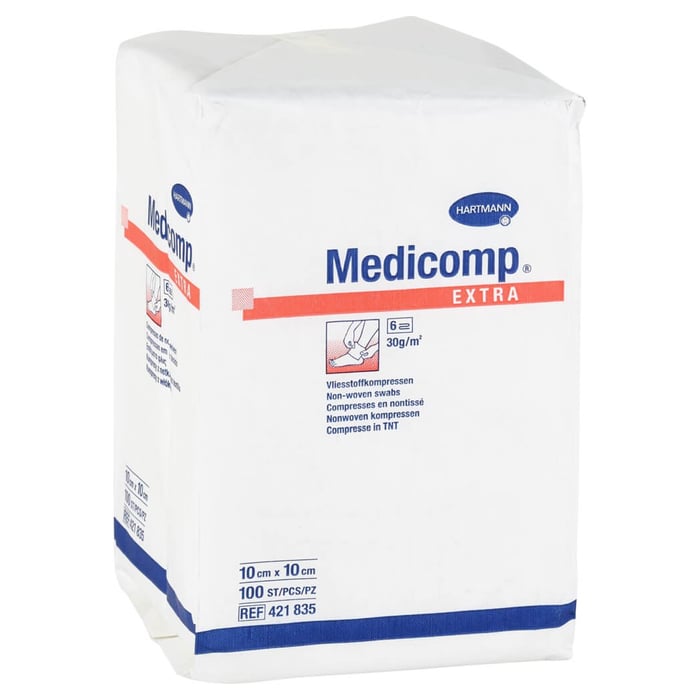 Medicomp extra Vlieskomp.unsteril 10x10 cm