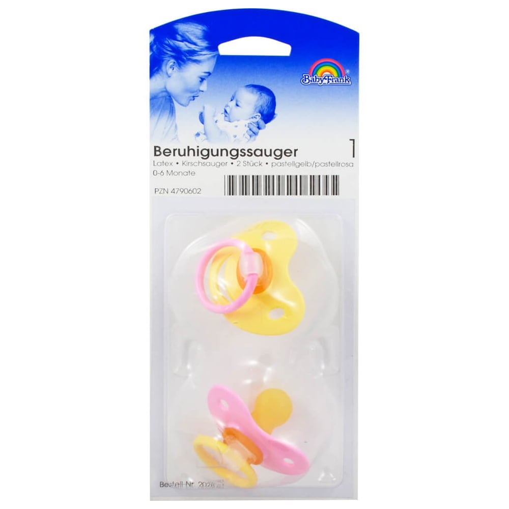 Beruhigungssauger Kirsch Latex 0-6M pastell/gb/r
