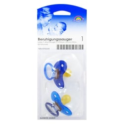 Beruhigungssauger Kirsch Latex 0-6M bicolor blau