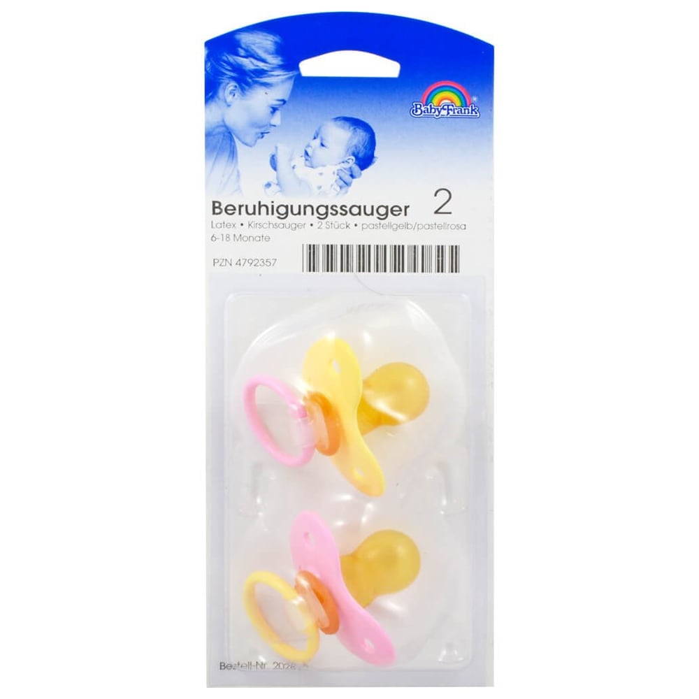 Beruhigungssauger Kirsch Latex 6-18M pastell/gb/r